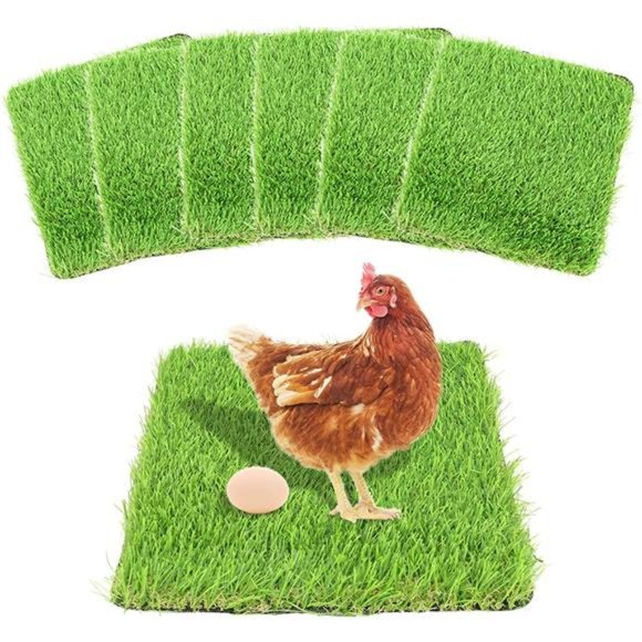 Chicken Nesting Pads 6Pack Nesting Box Pads 12”x12” Artificial Grass Washable - Picture 2 of 6